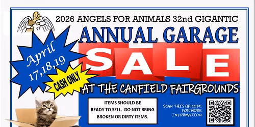 Angels for Animals 32nd Gigantic Annual Garage Sale