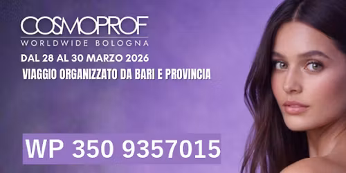 Pullman per il Cosmoprof di bologna Puglia e Campania | Bus hotel 4****