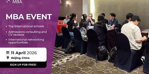 Discover One-to-One MBA Opportunities in Beijing on 11 April 2026