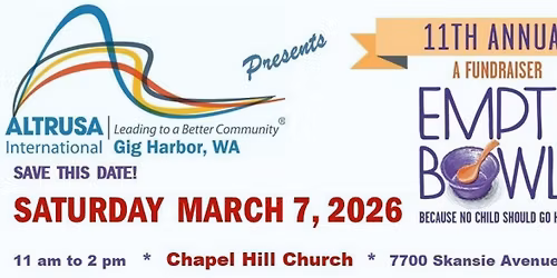 Altrusa of Gig Harbor's 11th Annual Empty Bowls Fundraiser