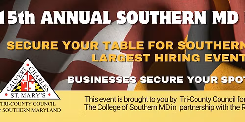 15th Annual Southern Maryland Hiring Event! - Business Registration