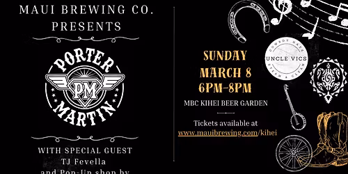 A night with Porter Martin and special guest TJ Fevella