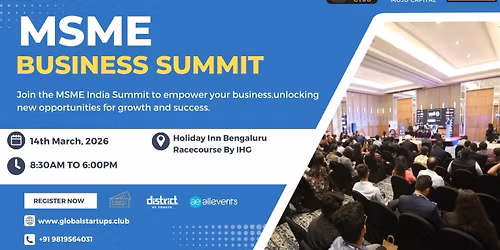 MSME Business Summit 2026 | Bangalore