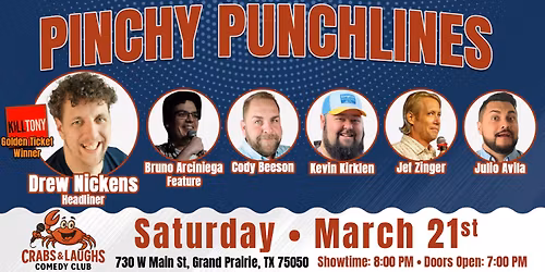 Pinchy Punchlines @ Crabs & Laughs Comedy Club
