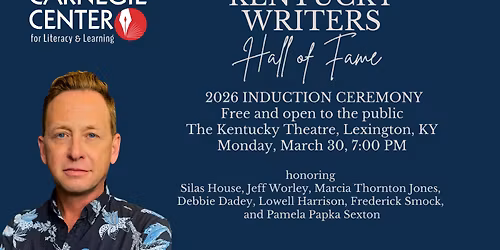 Kentucky Writers Hall of Fame 2026 Induction Ceremony