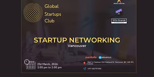 GLOBAL STARTUPS CLUB l STARTUP NETWORKING Vancouver 2026