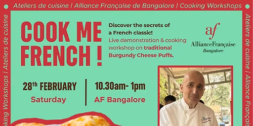 COOK ME FRENCH! - Saturday 28 February - Alliance Fran\u00e7aise de Bangalore