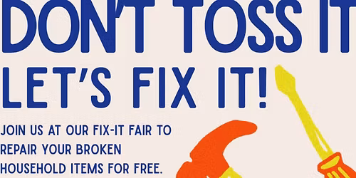 Fix-It Fair:  Free Community Repair Event