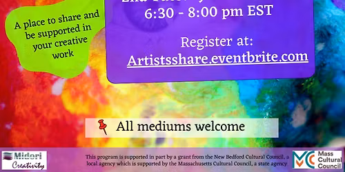 Monthly Artists Share! Meeting