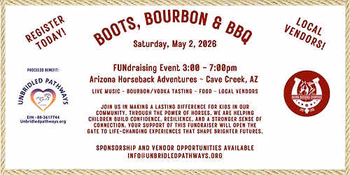 Boots, Bourbon & BBQ FUNdraiser for Unbridled Pathways