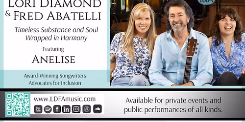 Spring Coffeehouse Concert with Lori Diamond\/Fred Abatelli. Feaured Guests \u2013 Anelise\/Music Includes