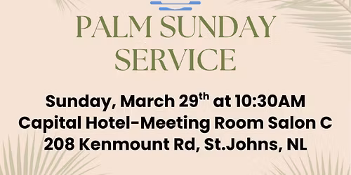 New Apostolic Church Palm Sunday Service in St. John's