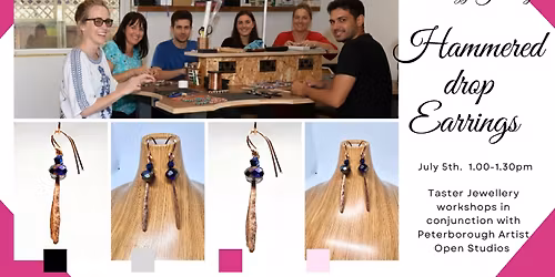 Hammered Drop Earrings \u2013 Taster Jewellery Making Workshop