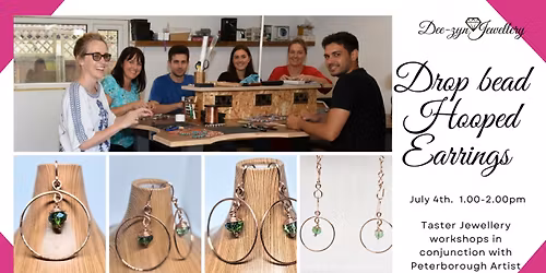 Drop Bead Hooped Earrings \u2013 Taster Jewellery Workshop