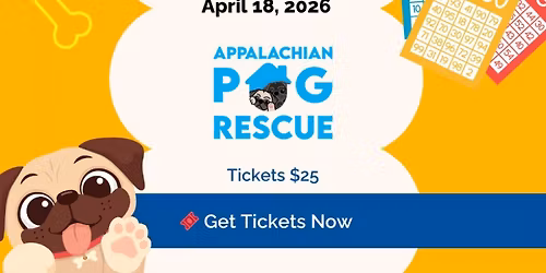 Cash Bash Bingo to Benefit Appalachian Pug Rescue