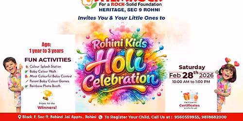 Rohini Kids Holi Celebration 2026