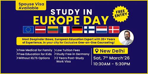STUDY IN EUROPE DAY \u2013 New Delhi