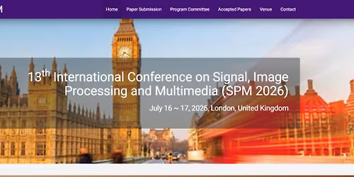 13th International Conference on Signal, Image Processing and Multimedia (SPM 2026)