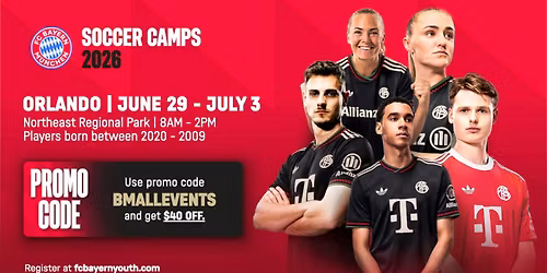 FC Bayern Soccer Camps - Orlando, FL (June 29th - July 3rd)