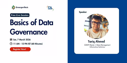Free Live Session | Basics of Data Governance | Saturday, 7 March 2026 at 11 AM IST