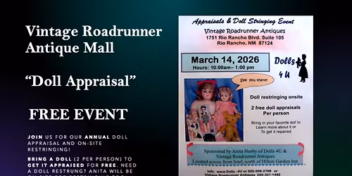 FREE EVENT: DOLL APPRAISAL & RESTRINGING