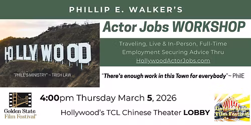 Hollywood Actor Jobs March WORKSHOP