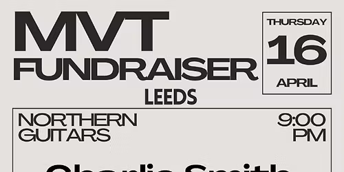 MVT Fundraiser Leeds @ Northern Guitars