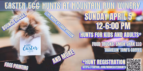 Adult and Kids Egg Hunts at Mountain Run Winery