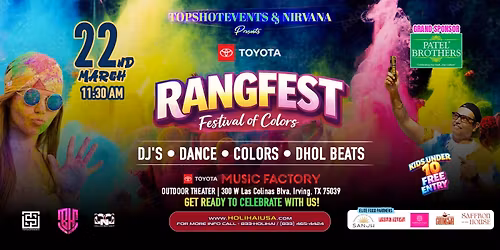 RANGFEST - DALLAS COLOR FESTIVAL 2026