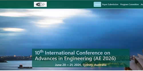 10th International Conference on Advances in Engineering (AE 2026)