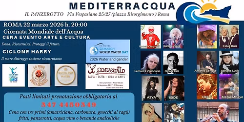 \ud83c\udf0a MEDITERRACQUA 2026 \u2013 Cena Evento Arte & Cultura | Roma 22 Marzo  Categoria