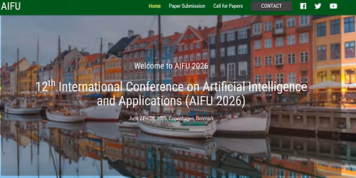 12th International Conference on Artificial Intelligence and Applications (AIFU 2026)