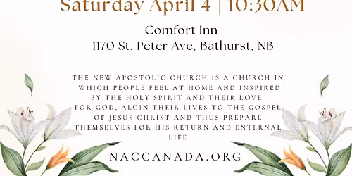 Easter Saturday Service with the New Apostolic Church in Bathurst