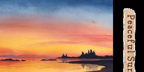 Young Masters Youth Art Club One-Day Class: Watercolor Wonders - Peaceful Sunset