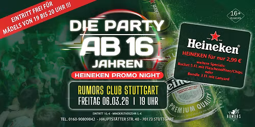 Heineken Promo-Party (ab 16 Jahren)