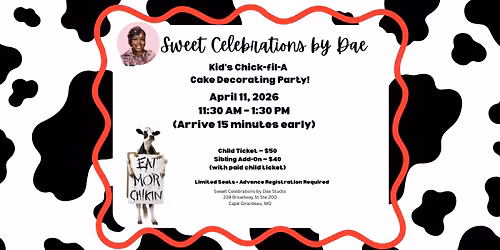 Chick-fil-A Kids Cake Decorating Experience