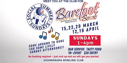 Barefoot Bowls - Social Sundays - $20 entry