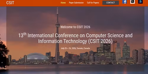 13th International Conference on Computer Science and Information Technology (CSIT 2026)