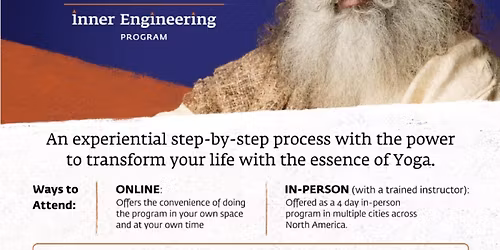 In-Person Inner Engineering program in Atlanta from Mar 26th to 29th 2026!