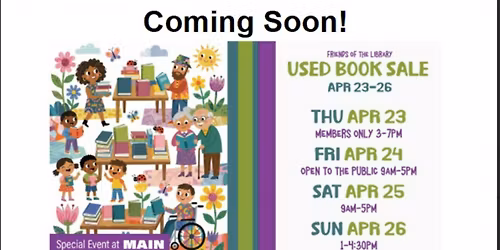Friends of the Library Spring Used Book Sale