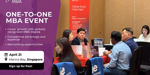 Take Control of Your Future at Access MBA Singapore \u2013April 21