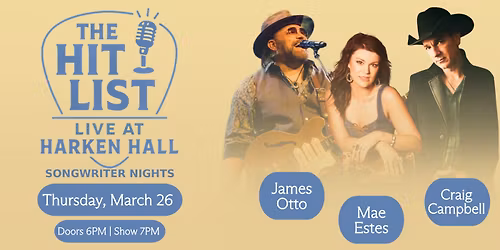 The Hit List: Songwriters Night at Harken Hall