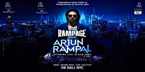 ARJUN RAMPAL spinning LIVE in NEW YORK @HK HALL