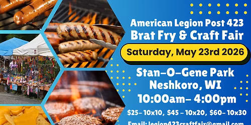 Neshkoro American Legion Post 423 Brat Fry & Craft Fair
