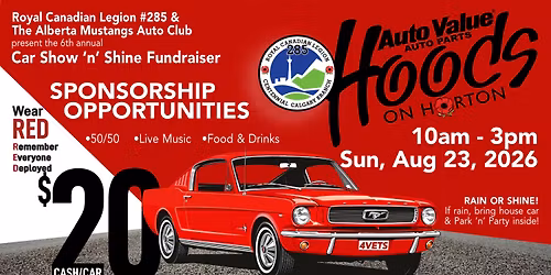 Hoods on Horton Car Show'n'Shine Fundraiser