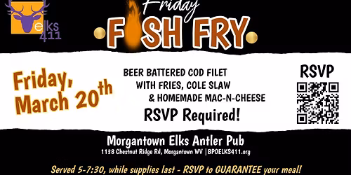Fish Fry Fryday @ Elks 