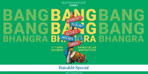 Bollywood Club Presents Bang Bang Bhangra, Melbourne