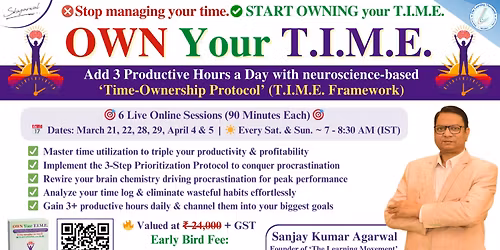 'Own Your T.I.M.E.' Online Workshop