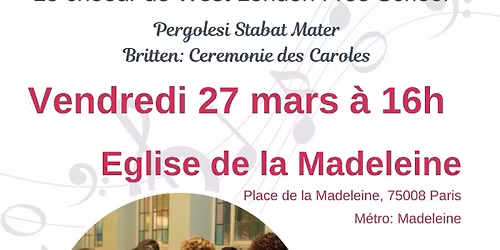 75 Jeunes voix en concert - Concert Gratuit \u00e0 Paris