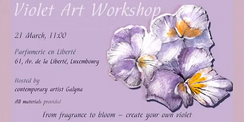 Violet painting Workshop \ud83d\udc9cWatercolor & Fragrance Ritual